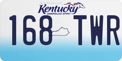 KY license plate 168TWR