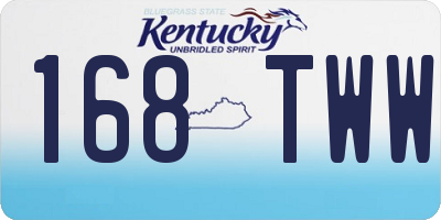 KY license plate 168TWW