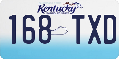 KY license plate 168TXD