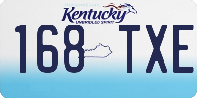 KY license plate 168TXE