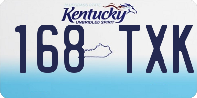KY license plate 168TXK