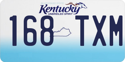 KY license plate 168TXM