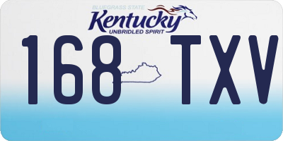 KY license plate 168TXV
