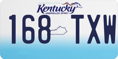 KY license plate 168TXW
