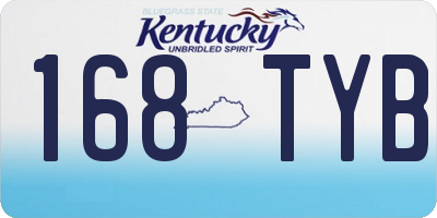 KY license plate 168TYB