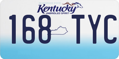 KY license plate 168TYC