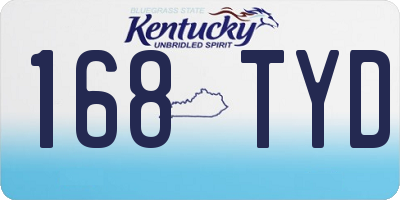KY license plate 168TYD