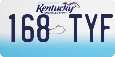 KY license plate 168TYF