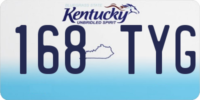 KY license plate 168TYG