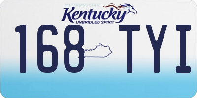 KY license plate 168TYI
