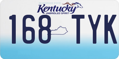 KY license plate 168TYK