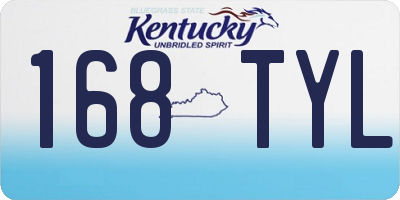 KY license plate 168TYL