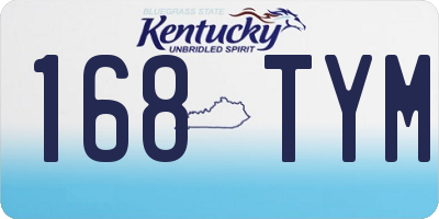 KY license plate 168TYM