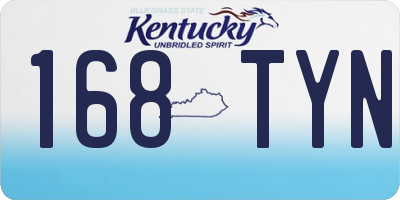 KY license plate 168TYN