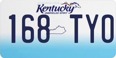 KY license plate 168TYO