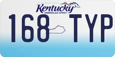 KY license plate 168TYP