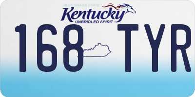 KY license plate 168TYR