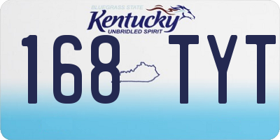 KY license plate 168TYT