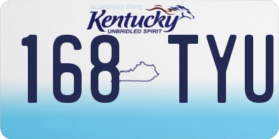 KY license plate 168TYU