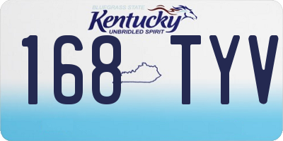 KY license plate 168TYV