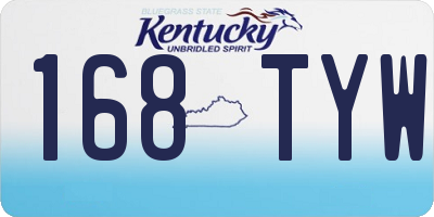 KY license plate 168TYW
