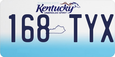 KY license plate 168TYX