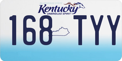 KY license plate 168TYY