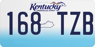 KY license plate 168TZB