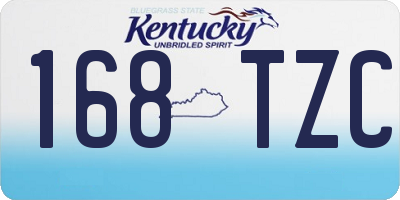 KY license plate 168TZC