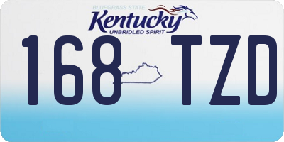 KY license plate 168TZD