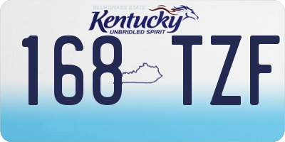 KY license plate 168TZF