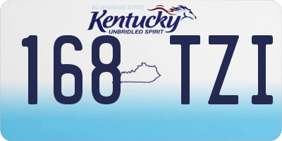 KY license plate 168TZI