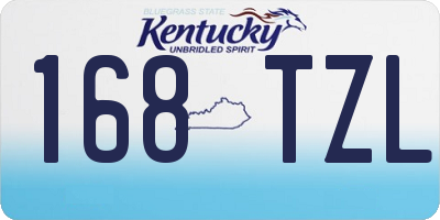 KY license plate 168TZL