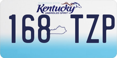 KY license plate 168TZP