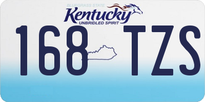 KY license plate 168TZS