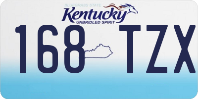 KY license plate 168TZX
