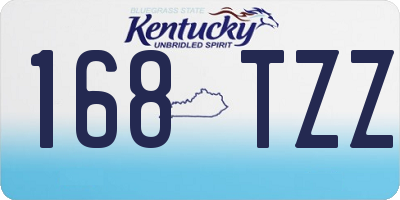 KY license plate 168TZZ