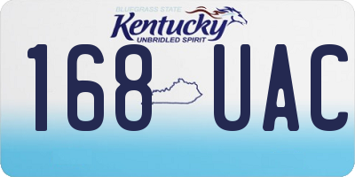 KY license plate 168UAC