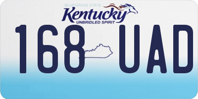 KY license plate 168UAD