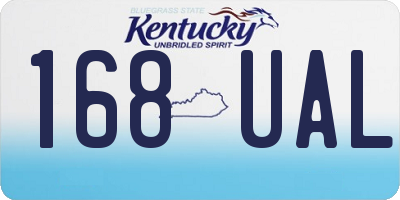 KY license plate 168UAL