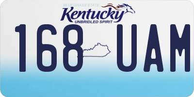 KY license plate 168UAM