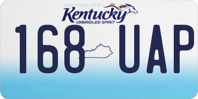 KY license plate 168UAP