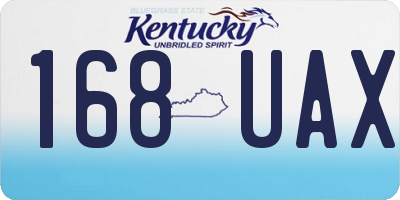 KY license plate 168UAX