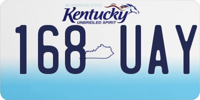 KY license plate 168UAY