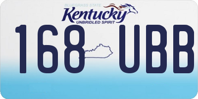 KY license plate 168UBB