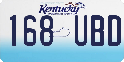 KY license plate 168UBD