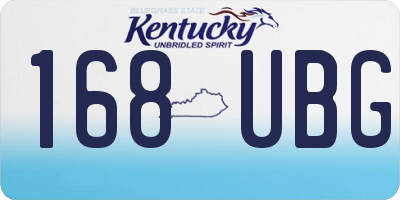 KY license plate 168UBG