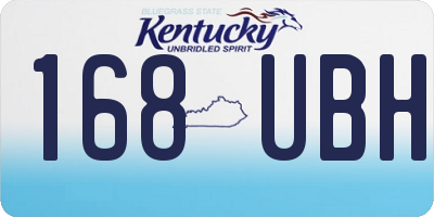 KY license plate 168UBH