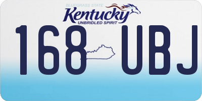 KY license plate 168UBJ