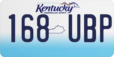 KY license plate 168UBP